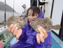 ラストに雨降りになったけどカワハギ釣り最高