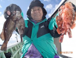 定番をゲット　真冬は根魚釣りに限るね