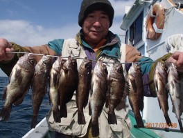 串刺しで絶好釣